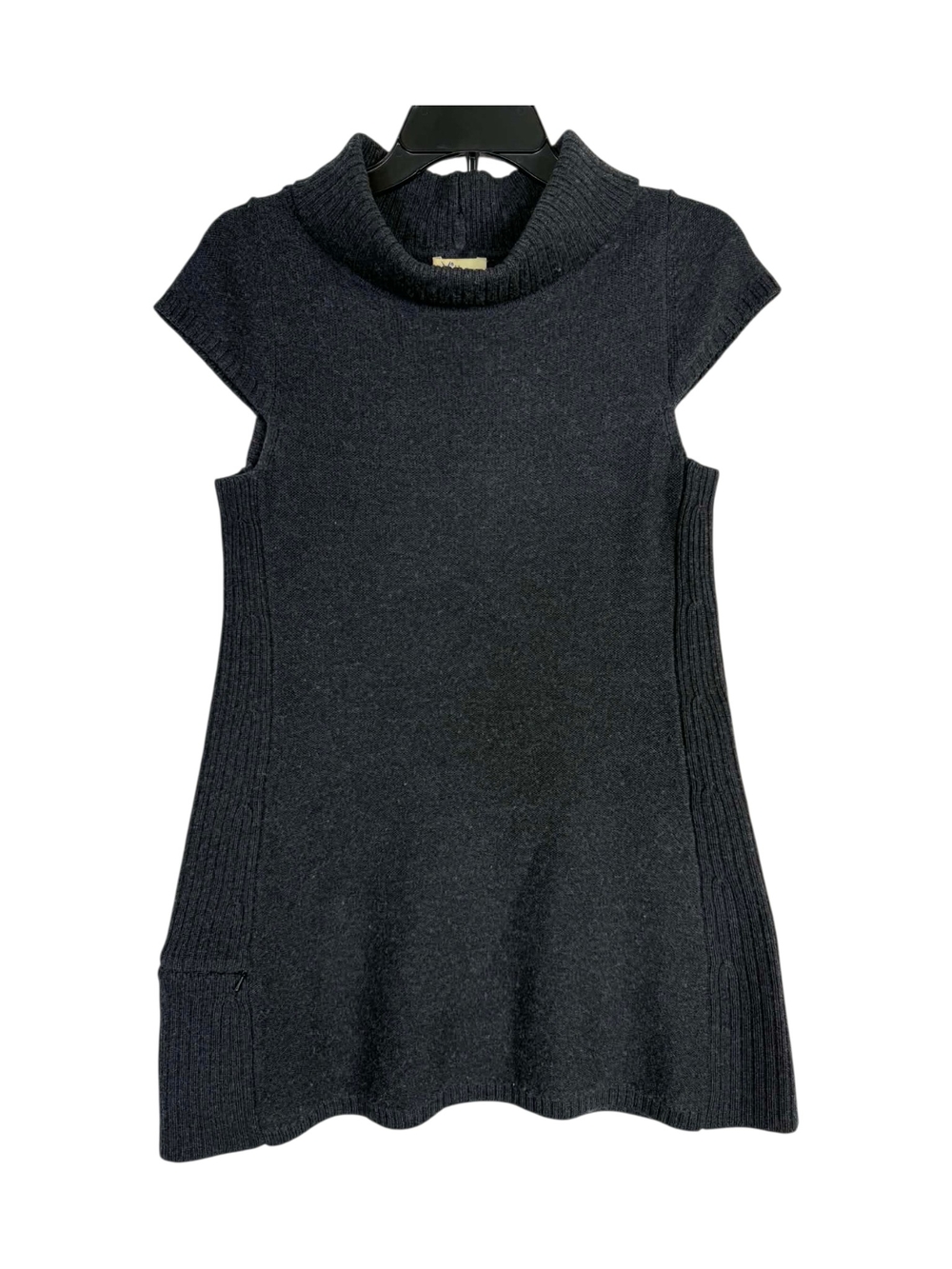 ibex Knit Ribbed Wool Cowl neck Mini dress